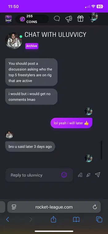 Preview for Icy wants to know who are the top freestylers on rlg