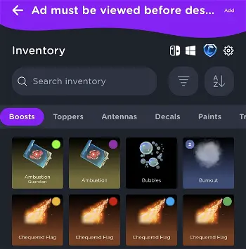 Preview for Inventory Title is off